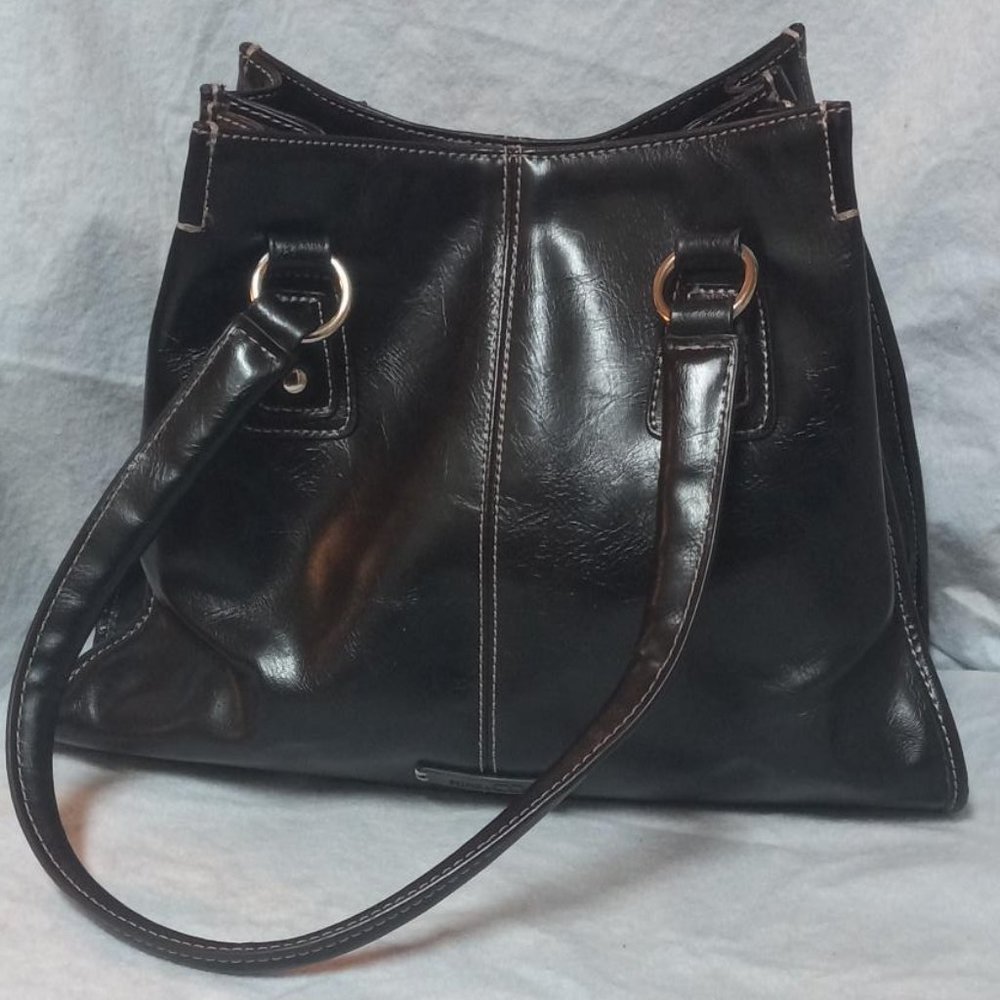 Purse, Nine & Co, Woman's /Ladies Black Bag/purse, Hand bag, Lined